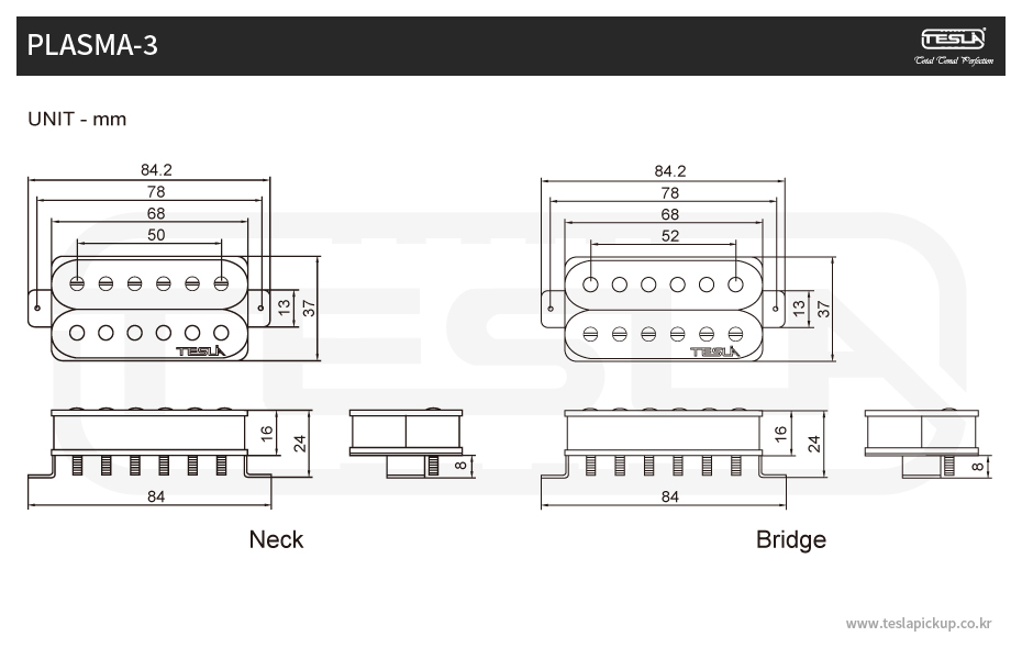 PLASMA-3 > HUMBUCKER | Tesla Pickups